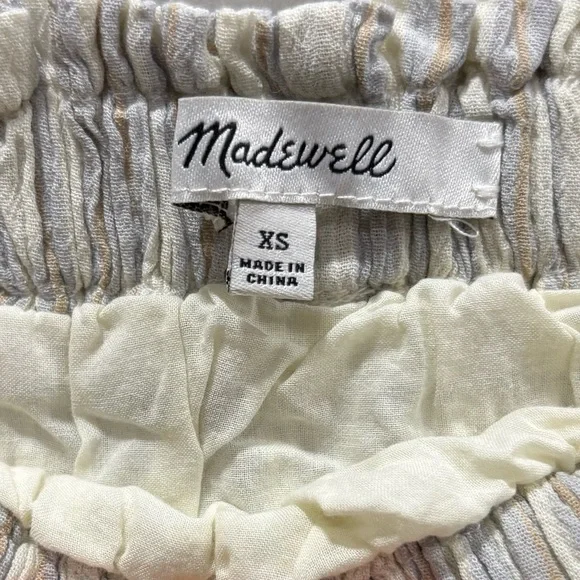 Madewell Smocked Pull-On Mini Skirt in Stripe - Picture 6 of 8